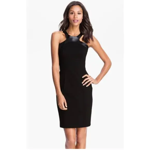 ABS Allen Schwartz | Dresses | Abs By Allen Schwartz Black Racerback Sheath  Dress Size L | Poshmark